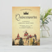 Invitation Château vintage Royal Fairytale Quinceanera (Debout devant)