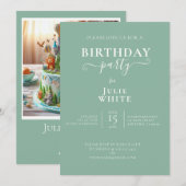 INVITATION CHÂTEAU WHIMISCAL ANNIVERSAIRE CAKE PARTY INVITATI (Devant / Derrière)