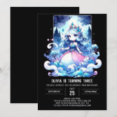 Invitation Château Whimsical Princess Anniversaire (Devant / Derrière)