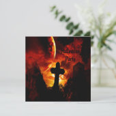 Invitation Châteaux et partie de Halloween de crânes de (Debout devant)