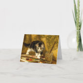 Invitation Chaton avec Peinture et Pinceaux (Dos)