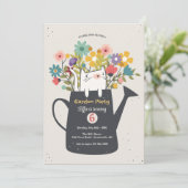 Invitation Chaton dans un Arrosoir (Debout devant)