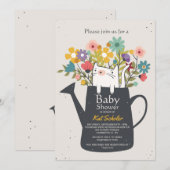 Invitation Chaton Dans Un Arrosoir (Devant / Derrière)
