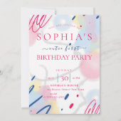 Invitation Chaton Gâteau Premier Anniversaire (Dos)