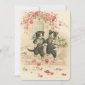 Invitation Chatons de mariage vintage (Devant)