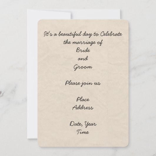 Invitation Chatons de mariage vintage (Dos)