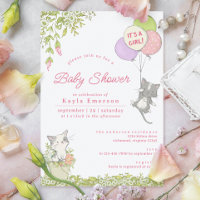 Chatons et fleurs de printemps | Baby shower fille