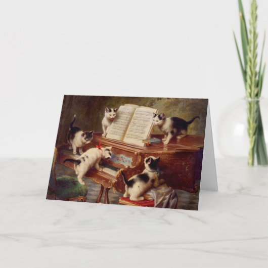 Invitation Chatons et piano (Devant)