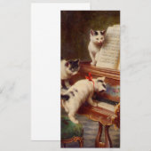 Invitation Chatons et piano (Devant / Derrière)