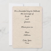Invitation Chatons Mariage Vintage (Dos)