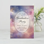 Invitation Chatoyant Ciel de Stardust Celestial Graduation (Debout devant)