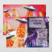 Invitation Chats, bacons et ufos (Devant / Derrière)