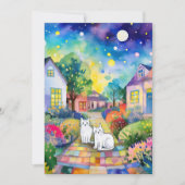 Invitation Chats blancs en visite (Devant)