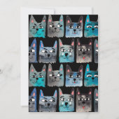 Invitation Chats bleus (Devant)