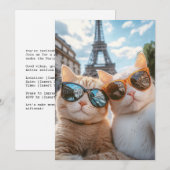 Invitation Chats cool à Paris (Devant / Derrière)