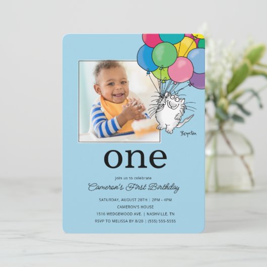 Invitation CHATS D'ANNIVERSAIRE par Sandra Boynton (Debout devant)