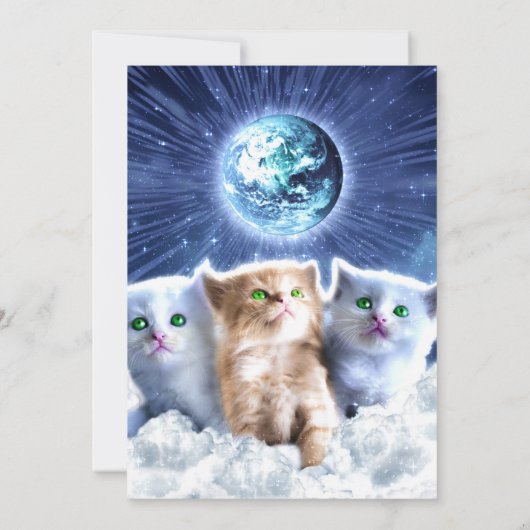 Invitation Chats dans le nuage (Dos)