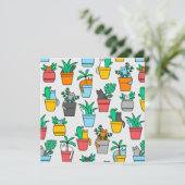 Invitation Chats dans les pots de fleurs (Debout devant)