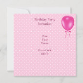 Invitation Chats de fête d'anniversaire pour enfants Chiens B (Dos)