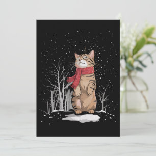 Invitation Chats de Noël Meowy Xmas Neige Chaton Cadeau Drôle