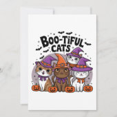 Invitation Chats éffrayants et Citrouilles (Devant)