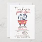 Invitation Chats en amour Mariage de douche nuptiale Invitati (Devant)