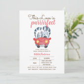 Invitation Chats en amour Mariage de douche nuptiale Invitati (Debout devant)