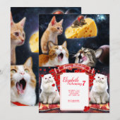 Invitation Chats et souris (Devant / Derrière)