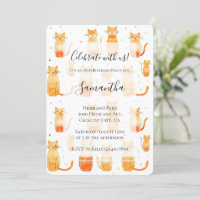 Chats Kitty Orange Blanc Anniversaire