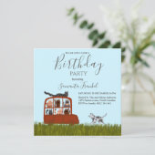 Invitation Chats mignons dans le Baby shower automobile (Debout devant)