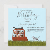 Invitation Chats mignons dans le Baby shower automobile (Devant)