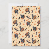 Invitation Chats sorciers chaulettes et citrouilles  (Dos)