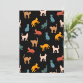 Invitation Chats sur le noir (Debout devant)