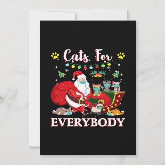 Invitation Chats Tous Noël (Devant)