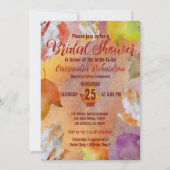 Invitation Chaud Chaud Chaud Vibrant Feuille Fête des mariées (Devant)