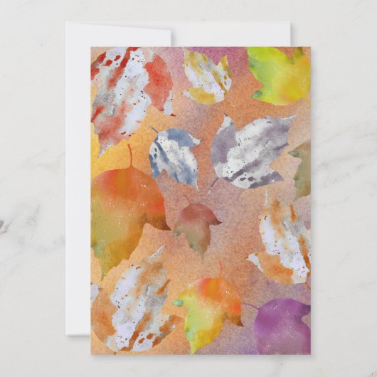 Invitation Chaud Chaud Chaud Vibrant Feuille Fête des mariées (Dos)