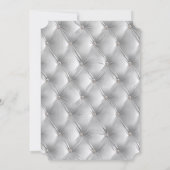 Invitation Chaud Chic Doux Gris Faux Velvet Fête des mariées (Dos)