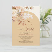 Invitation Chaud Neutre Chute En Amour Fête des mariées Flora (Debout devant)