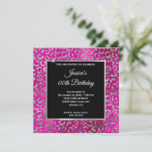 Invitation Chaud rose et argent Leopard Foil Girard Anniversa (Debout devant)