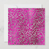 Invitation Chaud rose et argent Leopard Foil Girard Anniversa (Dos)