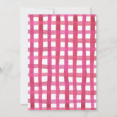 Invitation Chaud Rose Grange ferme Baby shower animaux de fer (Dos)