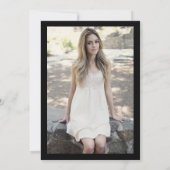 Invitation Chaud rose minuit Glam Photo Sweet 16 (Dos)