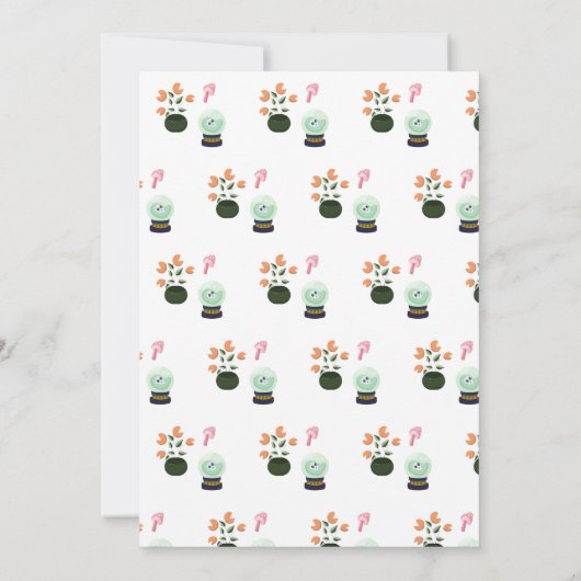 Invitation Chaud vert sorcier Halloween anniversaire (Dos)