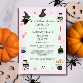 Invitation Chaud vert sorcier Halloween anniversaire
