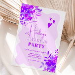 Invitation Chaud violet cadre ondulé boho floral Sweet 16<br><div class="desc">Sweet 16 planning vient d'être beaucoup plus joli avec notre Hot violet cadre ondulé boho invitation à l'anniversaire fleuri. Préparez-vous à fêter dans le style ! Notre invitation au sweet sixteen présente un bouquet d'aquarelle à fleurs violettes chaudes peintes à la main avec des pivoines et des roses, avec une...</div>