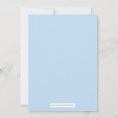 Invitation chaude bleue de baby shower de ballon à (Dos)