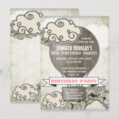 Invitation chaude de partie d'anniversaire de (Devant / Derrière)