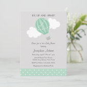 Invitation chaude verte en bon état de baby shower (Debout devant)