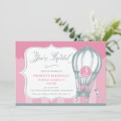 Invitation chaude vintage de fête d'anniversaire (Debout devant)