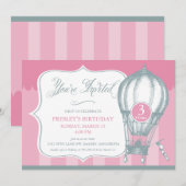 Invitation chaude vintage de fête d'anniversaire (Devant / Derrière)